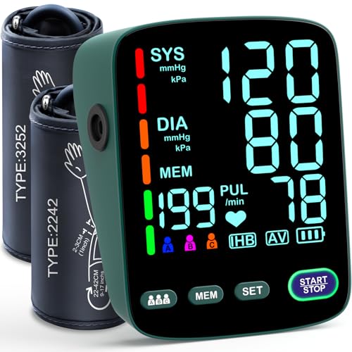 Blood Pressure Monitor, 2 Cuff Sizes Automatic Upper Arm Blood Pressure Machine