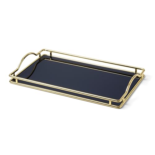 kate spade new york Make It Pop Glass Vanity Tray, Navy