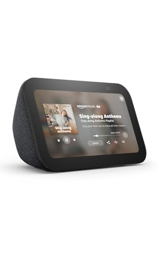 Amazon Echo Show 5 (newest model), Smart display with Alexa+ Early Access, 2x the bass and clearer sound