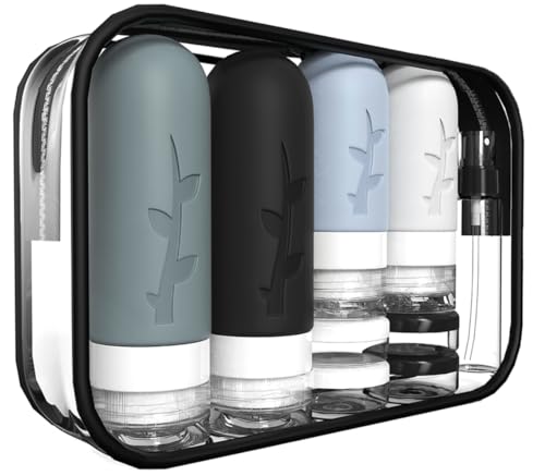 18pack Travel Bottles for Toiletries,TSA Approved Silicone Travel Containers