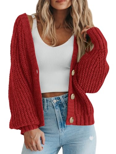 PRETTYGARDEN Chunky Knit Cardigan Sweater; Many Colors
