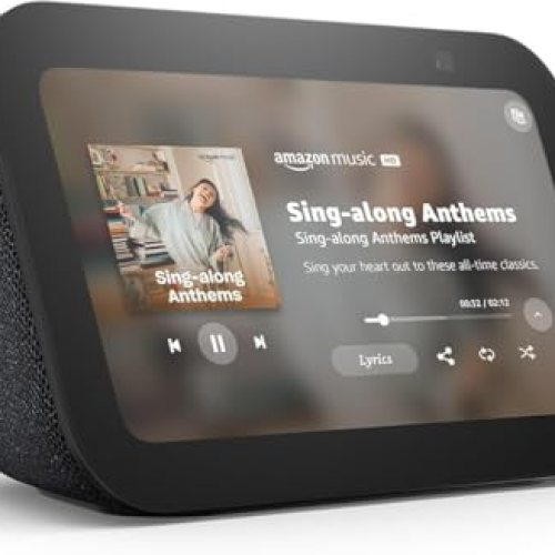 Amazon Echo Show 5 (newest model), Smart display with Alexa+ Early Access, clearer sound