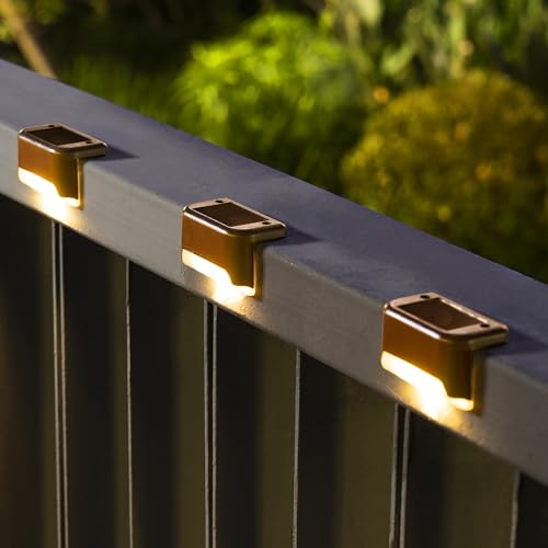 SOLPEX Solar Deck Lights Outdoor 16 Pack, Solar Step Lights Waterproof  for Outdoor Stairs, Step, Fence, Yard, Patio