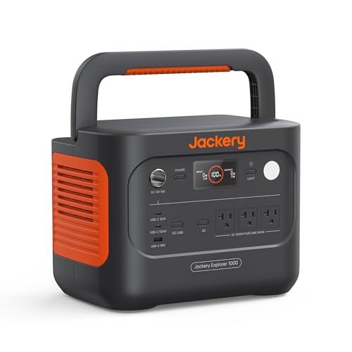 Jackery Explorer 1000 v2 Portable Power Station, for Camping, Emergency, RV, Off-Grid Living
