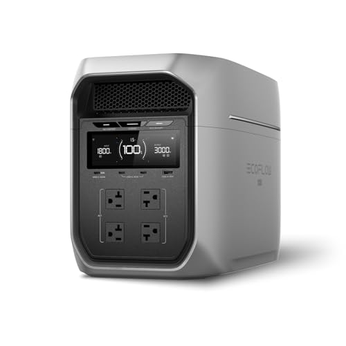 EF ECOFLOW Portable Power Station DELTA 3 Max Plus, 2048Wh LiFePO4 Battery, Solar Generator (Solar Panel Optional)