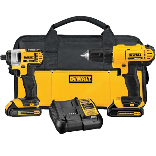 DEWALT 20V MAX Cordless Drill and Impact Driver, Power Tool Combo Kit