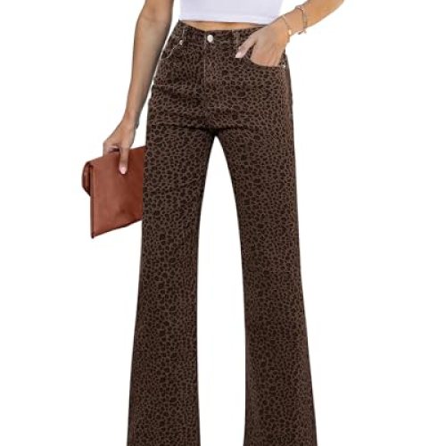 GRAPENT Women’s High Waisted Stretchy Bell Bottom Jeans