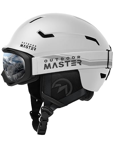 OutdoorMaster Ski Helmet Set,Snowboard Helmet with Goggles for Adults