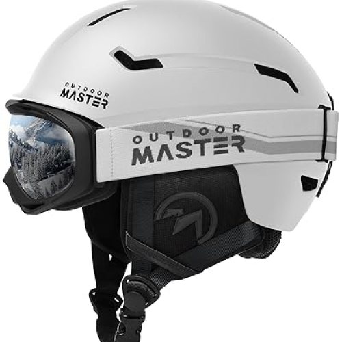 OutdoorMaster Ski Helmet Set,Snowboard Helmet with Goggles for Adults
