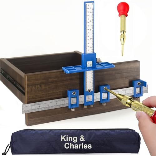 King&Charles Cabinet Hardware Jig, Cabinet Handle Jig with Automatic Center Punch