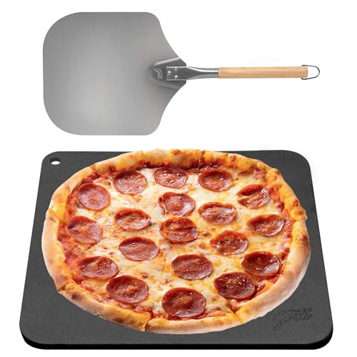 Pizza Steel PRO by Hans Grill | XL 1/4″ Thick Square Conductive Metal Baking Steel for Oven and BBQ Cooking Pizzas