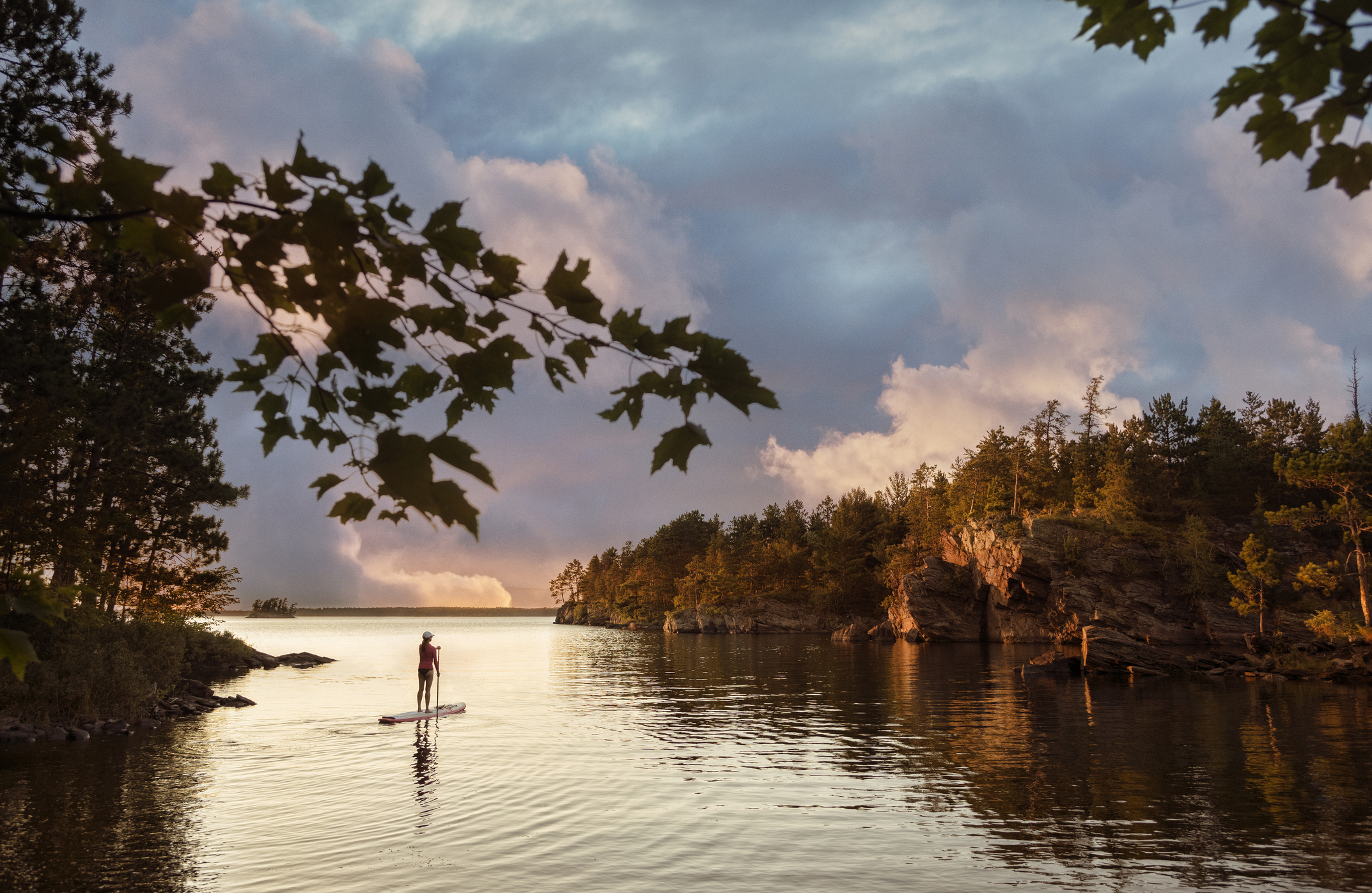 An evening paddleboard in Minnesota