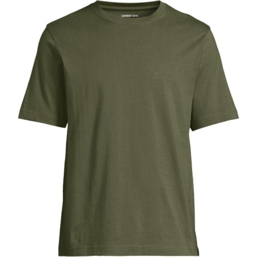 Mens Super-T Short Sleeve V-Neck T-Shirt – Lands End – White – XXL
