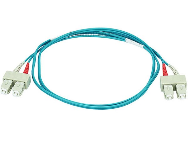 Monoprice OM3 Fiber Optic Cable UL 50/125 Aqua