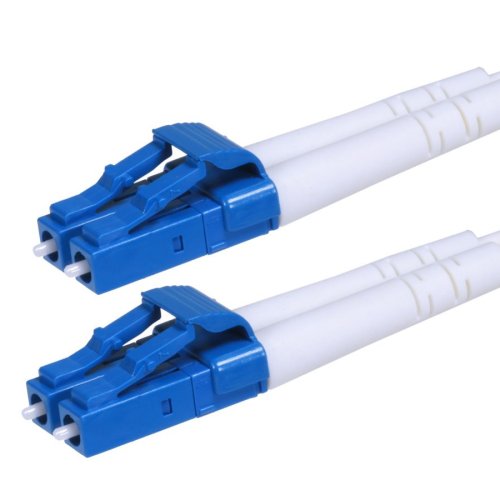 Monoprice Multi-Mode OM3 Fiber Optic Cable UL 50/125 OFNR Duplex Aqua