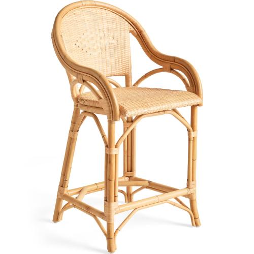 Riviera Rattan Armed Counter Stool