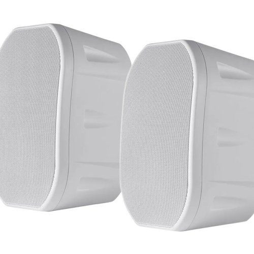 Monoprice 6.5in Weatherproof 2-Way Speakers with Wall Mount Bracket (Pair Black)