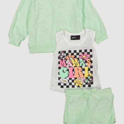 Baby Girls 0-9M Checkered Blazer Vest and Shorts, Size 0-3M