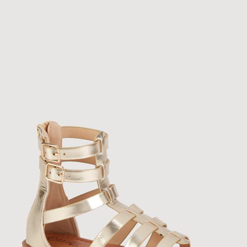Girls Rhinestone Studded Sandals, White, Size YOUTH