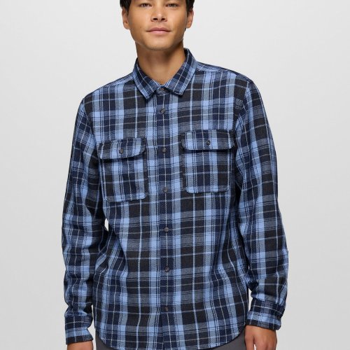 Mens prAna Westbrook Flannel Shirt Quarry