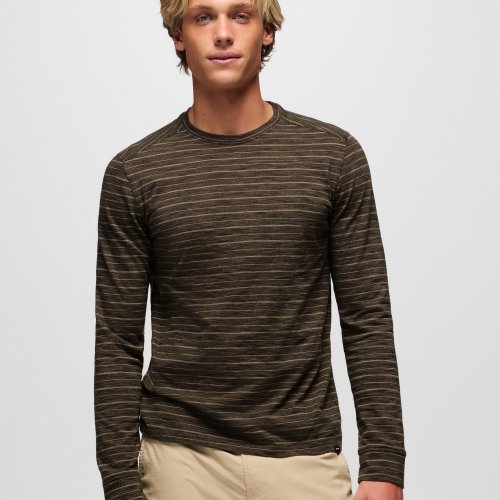 Mens prAna Ronnie Crew II Nori Stripe