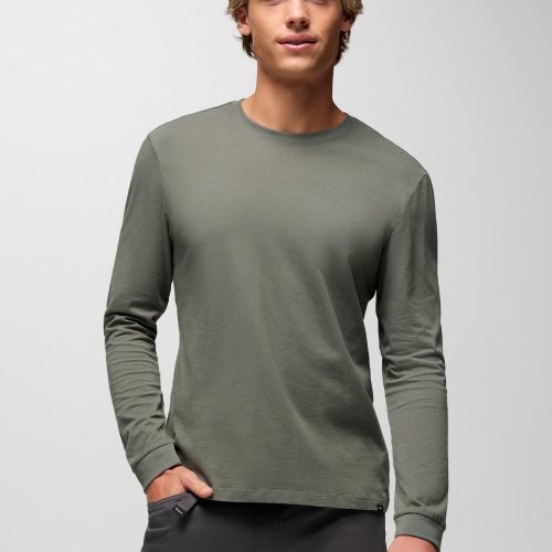 Mens prAna Everyday Graphic Long Sleeve Tee Thyme Storybook
