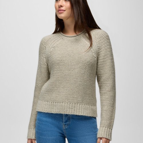 Mens prAna Two Harbors Sweater Oatmeal Heather