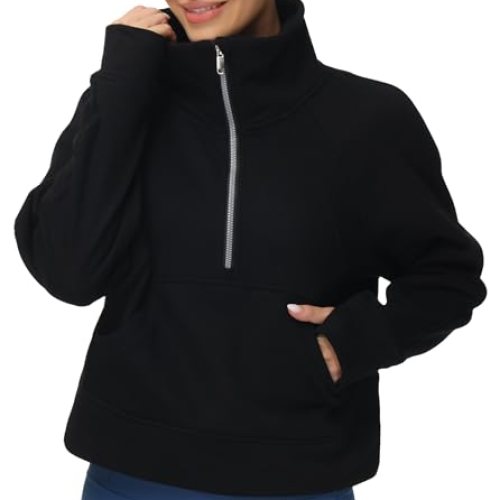 THE GYM PEOPLE Womens’ Half Zip Pullover