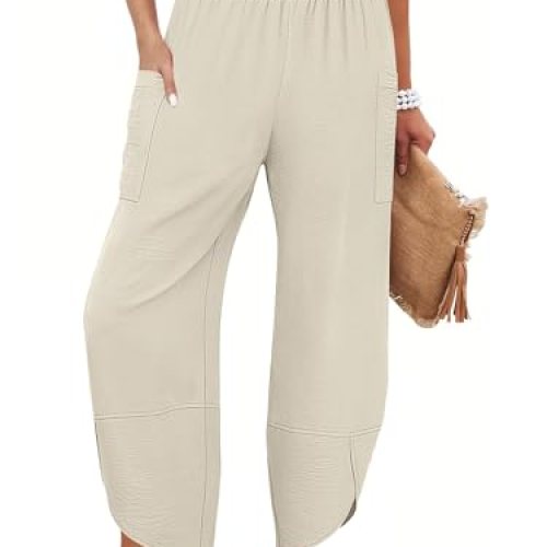 Womens Wide Leg Palazzo Capri Pants