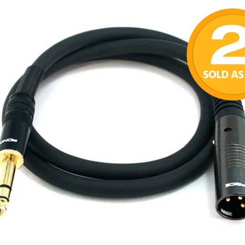 Monoprice Onix Series – Male RCA to 2 Male RCA Pigtail Cable, 3ft, Black