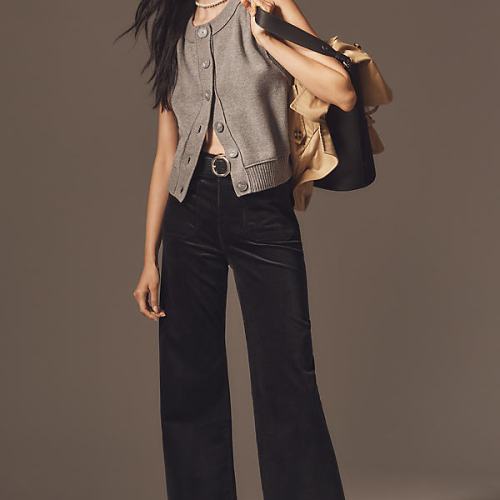 The Colette Scallop-Hem Crop Wide-Leg Jeans by Maeve