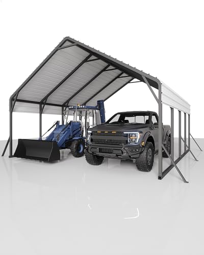 Garveelife 20’x20’x13′ Metal Carport for 2 Cars, Heavy Duty