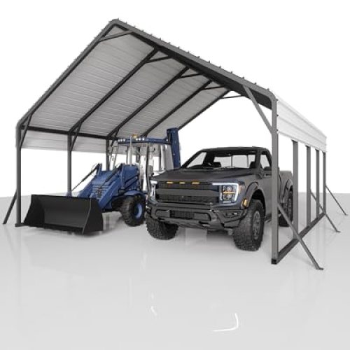 Garveelife 20’x20’x13′ Metal Carport for 2 Cars, Heavy Duty