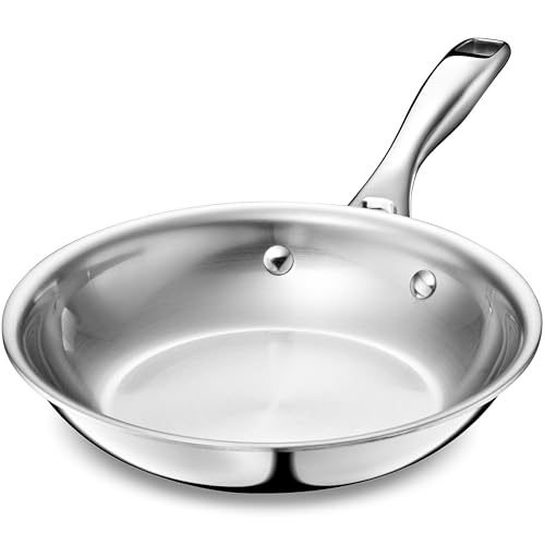 LEGEND COOKWARE 5-Ply Stainless Steel 8-Inch Frying Pan