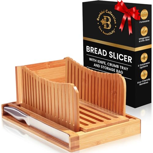 Bread Slicer for Homemade Bread – Adjustable with Knife