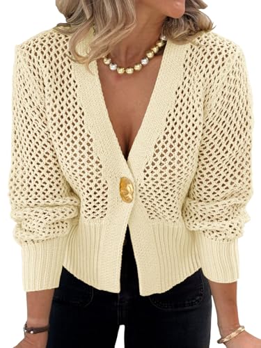 Womens Cropped Crochet Cardigans