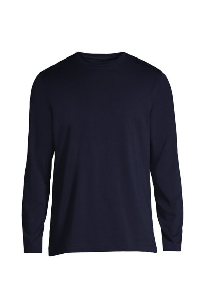 Mens Long Sleeve Cotton Supima Tee Lands End