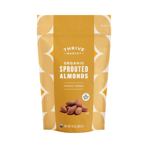 Thrive Market Organic Dry Roasted & Salted Almonds 16 oz pouch