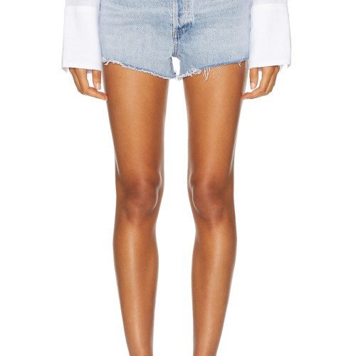 AGOLDE Parker Long Short in Denim-Light