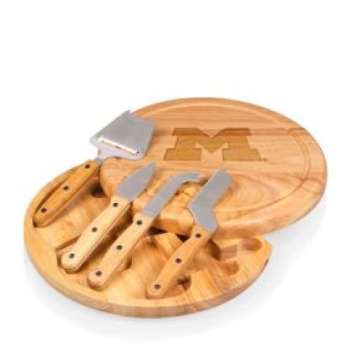 Picnic Time Tech Circo Cheese Board and Tools Set, Brown