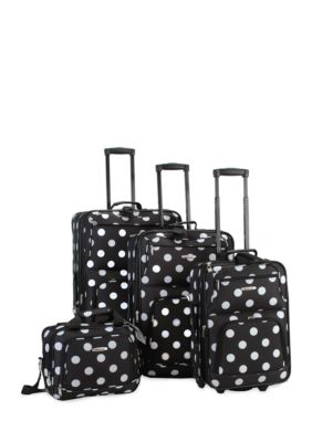 Rockland Piece Luggage Set Black Dot