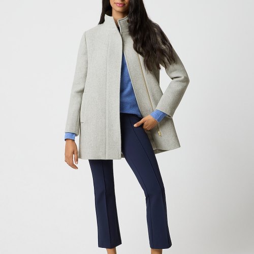 City coat with button neck