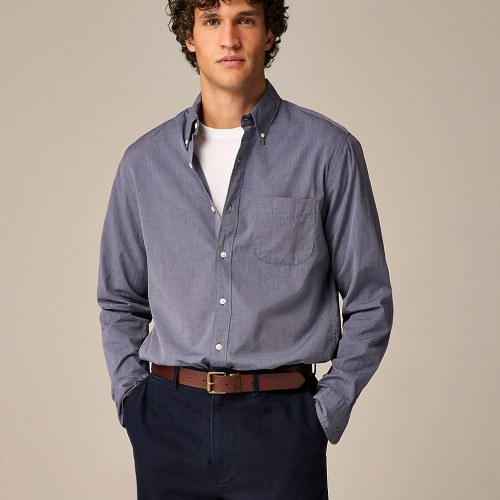 Slim Secret Wash cotton poplin shirt