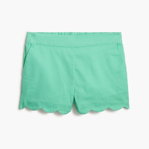 Girls scallop-hem pull-on short