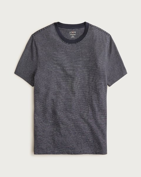 Vintage-wash cotton T-shirt in stripe