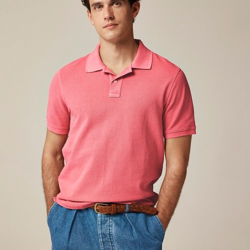 Long-sleeve classic piqu polo shirt