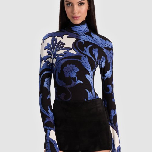 alice olivia ROBERTA RIBBED TURTLENECK