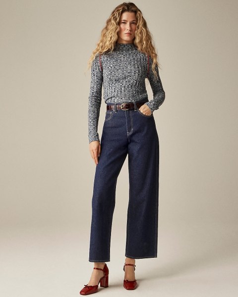 Everyday wide-leg ankle jean