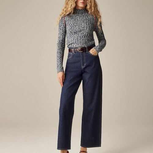 Everyday wide-leg ankle jean in semi-stretch