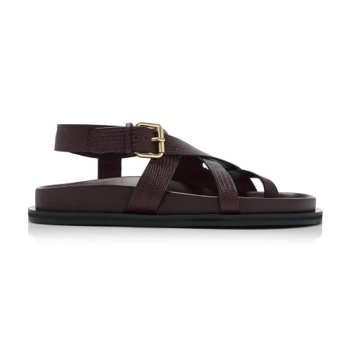 A.Emery Edna Snake-Effect Leather Sandals – Moda Operandi
